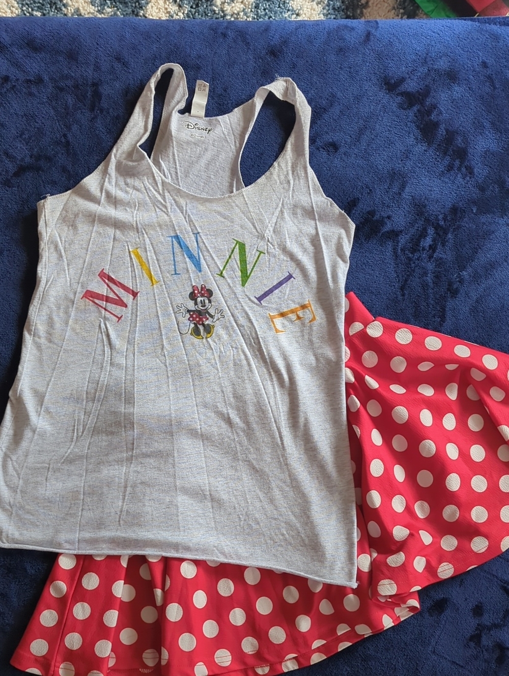 Disney  Minnie Mouse Tank Top and Polka Dot Skirt With Shorts Attached